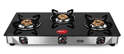 SMART APPLIANCE 3 BURNER GLASS TOP GAS STOVE