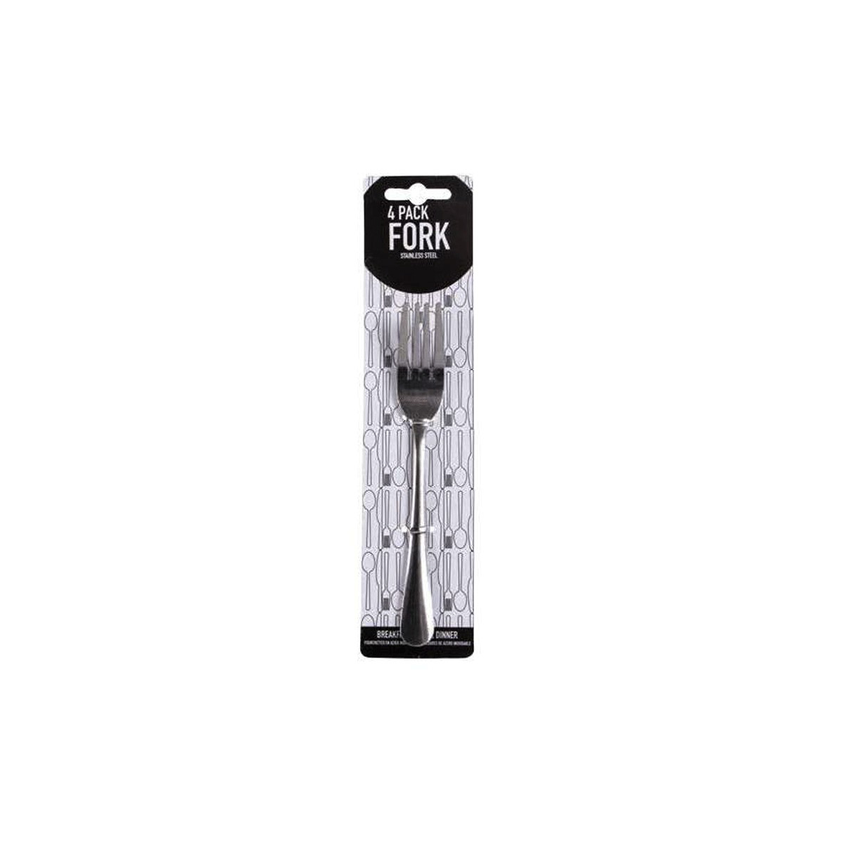 FORKS STAINLESS STEEL 4PK