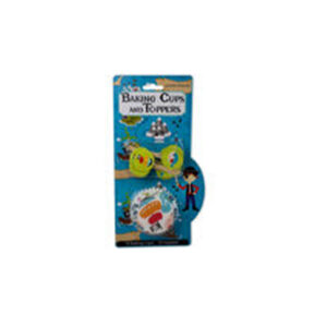 KIDS CUPCAKE BAKING CUPS & TOPPERS SET
