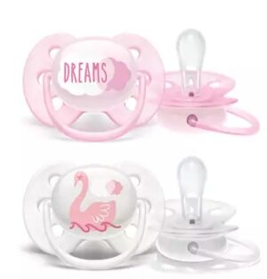 AVENT ULTRA SOFT PACIFIER 0-6M GIRL DECO